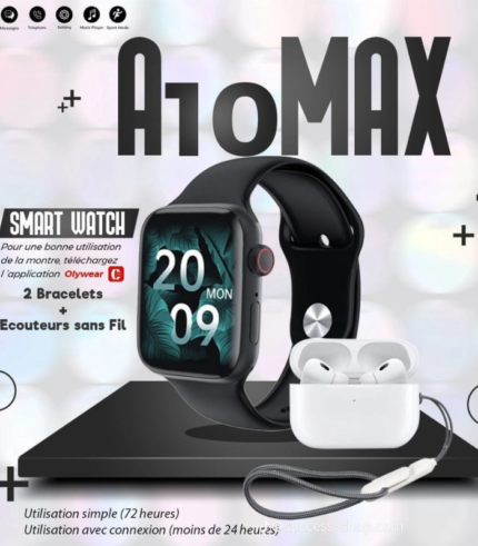 Montre Connectée A10 Max + Écouteurs Pro 3